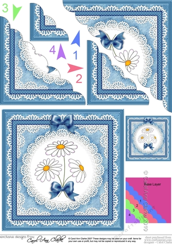 Denim and Daisies - Scallop Corner side stacker Topper