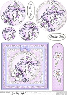 Dreamy Dragonflies Quick Card with Circle Pyramage Topper