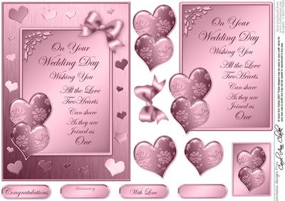 Elegant Romance Wedding Quick Card with 3D Decoupage