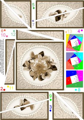 Flowers and Pearls Quick Card with Twisted Spiral Side Stack