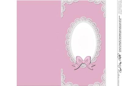 Dl Pearls and Lace Card Front or Insert