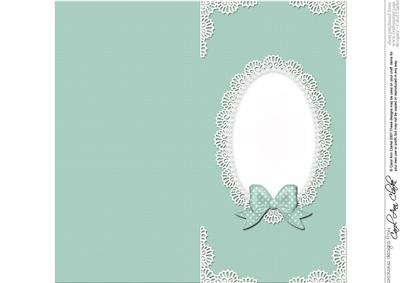 Dl Pearls and Lace Card Front or Insert