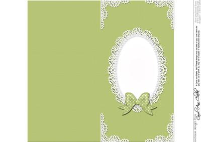 Dl Pearls and Lace Card Front or Insert