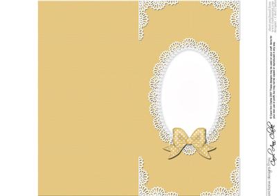 Dl Pearls and Lace Card Front or Insert