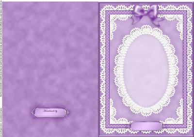 A5 Pearls, Lace and Ribbon Plain Card Base