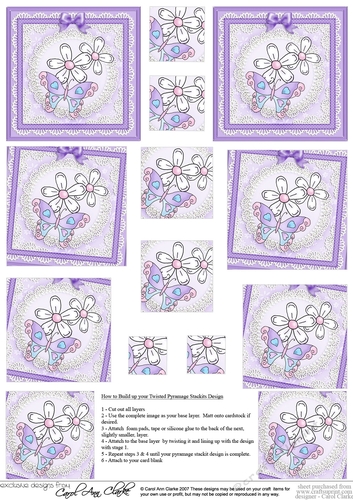 Fluttery Butterfly - Twisted Pyramage sheet