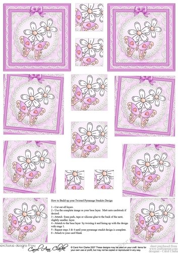 Fluttery Butterfly - Twisted Pyramage sheet