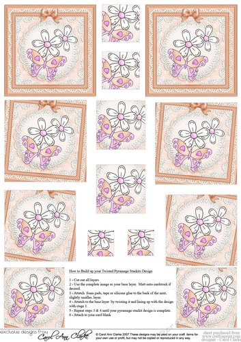 Fluttery Butterfly - Twisted Pyramage sheet