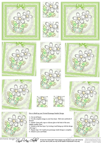 Fluttery Butterfly - Twisted Pyramage sheet