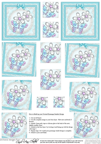 Fluttery Butterfly - Twisted Pyramage sheet