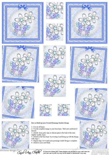 Fluttery Butterfly - Twisted Pyramage sheet