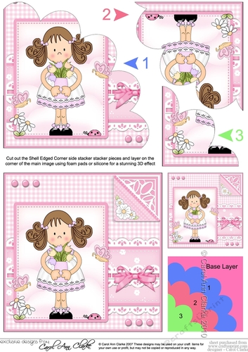 Cute Girlz & Lace Shell Edged Corner Side Stacker
