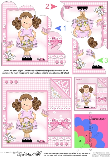 Cute Girlz & Lace Shell Edged Corner Side Stacker