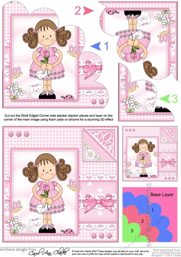 Cute Girlz & Lace Shell Edged Corner Side Stacker