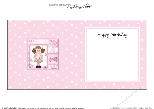 Cute Girlz & Lace square landscape insert