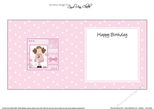 Cute Girlz & Lace square landscape insert