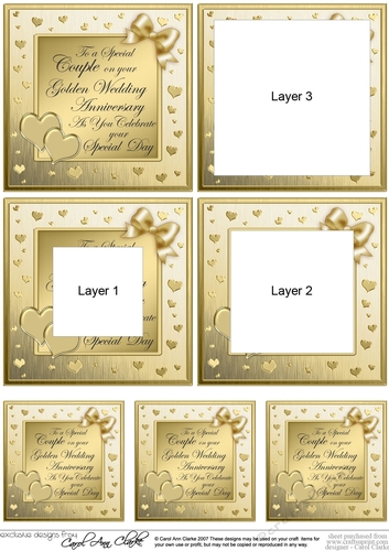To a Special Couple - Golden Wedding Anniversary Tunnel Topper