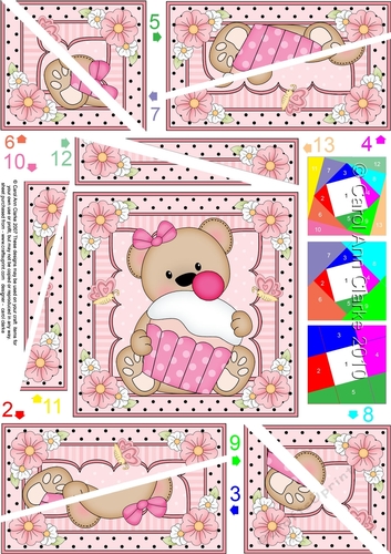 Cute Little Bear Twisted Spiral Side Stacker