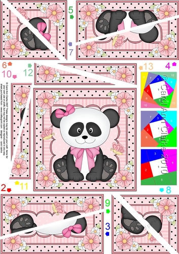 Cute Little Panda Bear Twisted Spiral Side Stacker