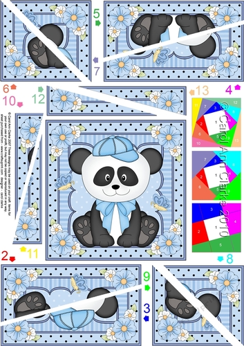 Cute Little Panda Bear Twisted Spiral Side Stacker