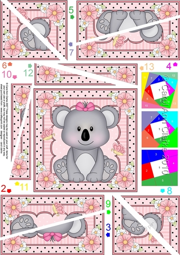Cute Little Koala Bear Twisted Spiral Side Stacker