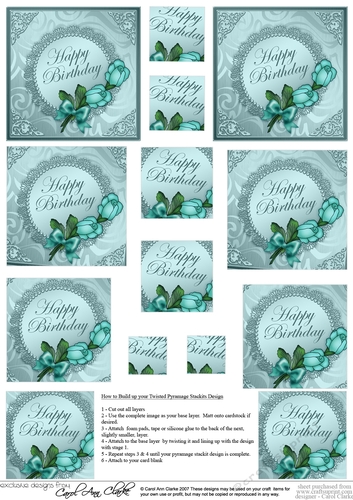 Roses and Metallic Lace - Twisted Pyramage sheet