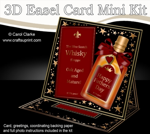 3D Easel Card Mini Kit - Fathers Day Whisky
