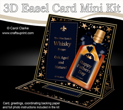 3D Easel Card Mini Kit - Fathers Day Whisky