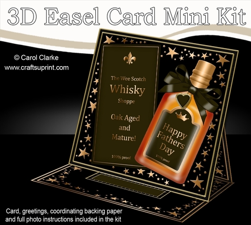 3D Easel Card Mini Kit - Fathers Day Whisky
