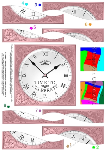 Time to Celebrate Clock - Wavy Spiral Side Stacker