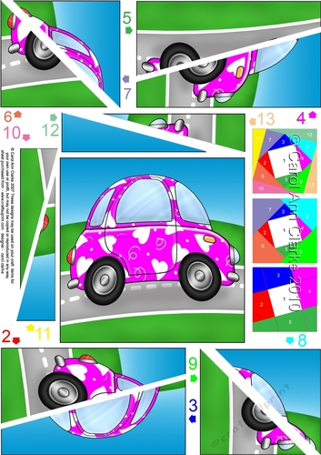 Funky Love Bug Car - Twisted Spiral Side Stacker