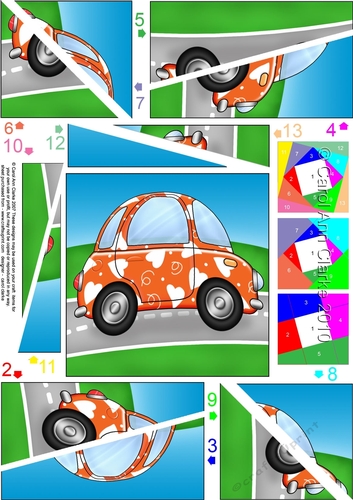 Funky Love Bug Car - Twisted Spiral Side Stacker