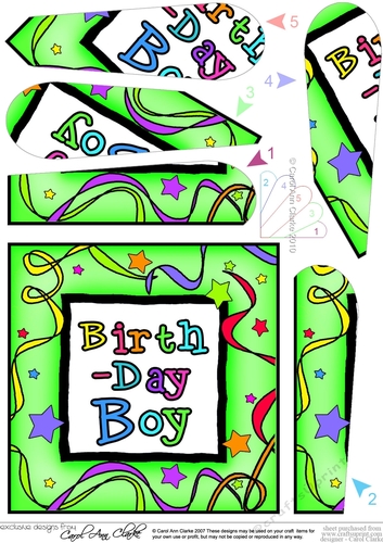Birthday Boy - Fan Pyramage Topper