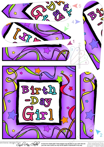 Birthday Girl - Fan Pyramage Topper