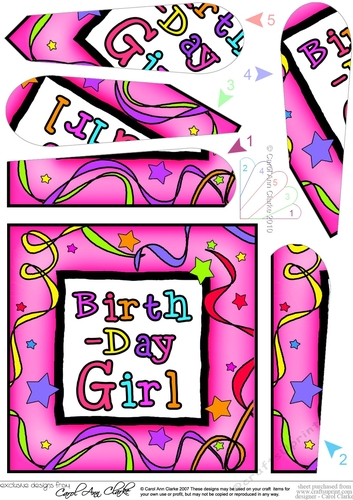 Birthday Girl - Fan Pyramage Topper