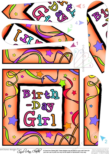 Birthday Girl - Fan Pyramage Topper