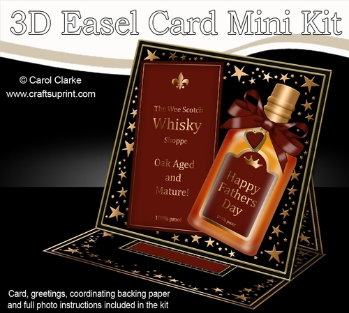3D Easel Card Mini Kit - Fathers Day Whisky