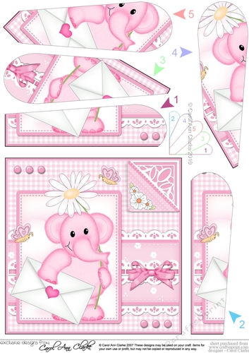 Lola Elephant & Lace - Fan Pyramage Topper