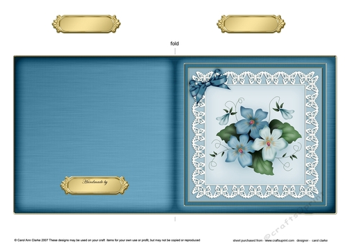 Pretty Viola Cut and Fold Card  