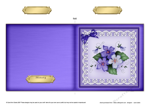 Pretty Viola Cut and Fold Card  