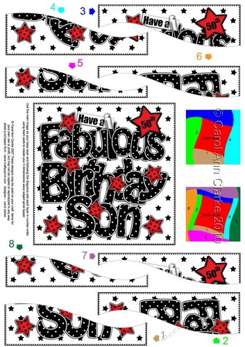 Have a Fabulous 50th Birthday Son - Wavy Spiral Side Stacker