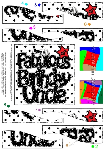 Have a Fabulous 40th Birthday Uncle - Wavy Spiral Side Stacker