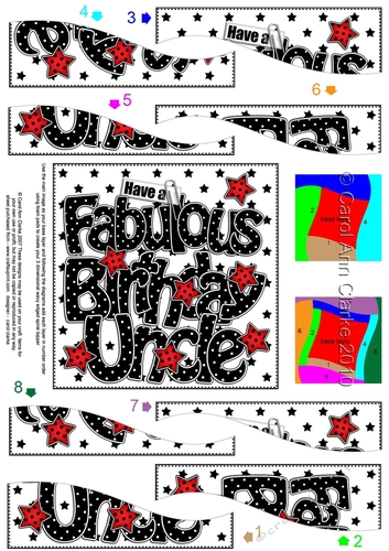 Have a Fabulous Birthday Uncle - Wavy Spiral Side Stacker