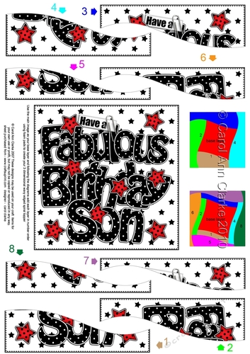 Have a Fabulous Birthday Son - Wavy Spiral Side Stacker