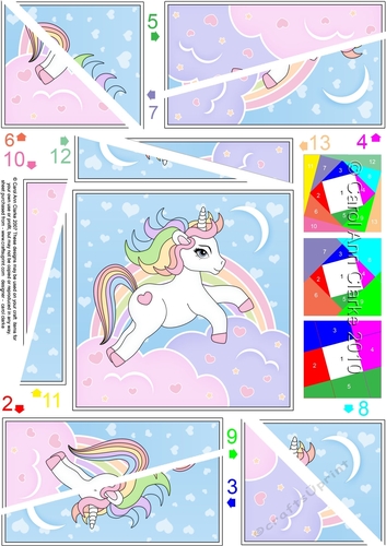 Cute Little Unicorn Twisted Spiral Side Stacker