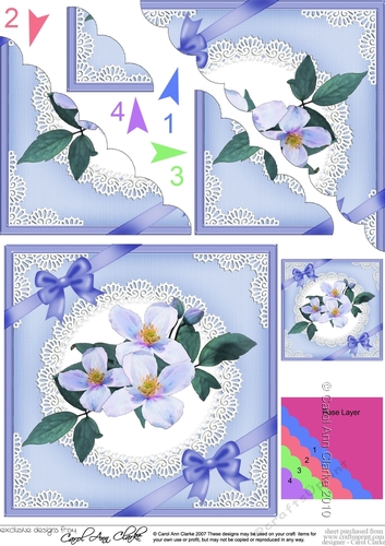 Clematis and Lace - Scalloped Corner Stacker