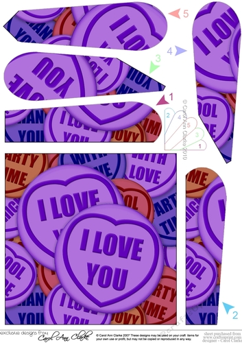 I Love You Sweet Heart Fan Pyramage Topper