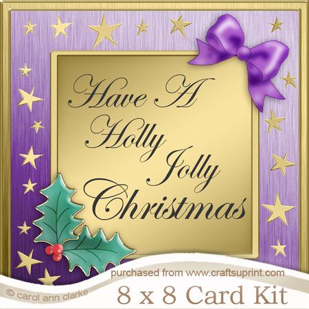 8 x 8 Elegant Christmas Greetings Kit with 3D Decoupage