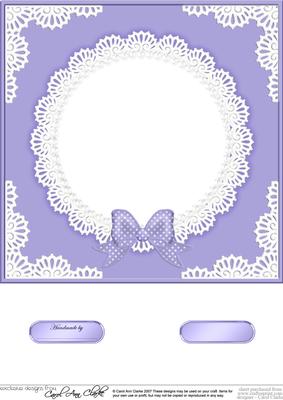 8 x 8 Pearls and Lace Card Front