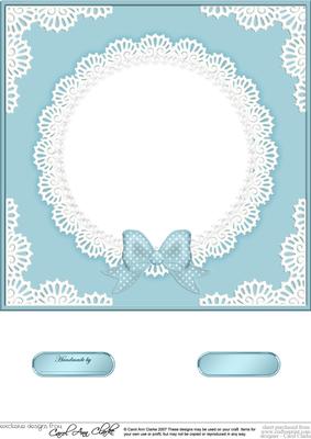 8 x 8 Pearls and Lace Card Front